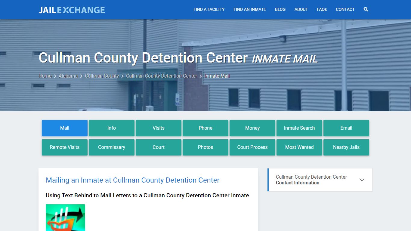 Inmate Mail - Cullman County Detention Center, AL - Jail Exchange